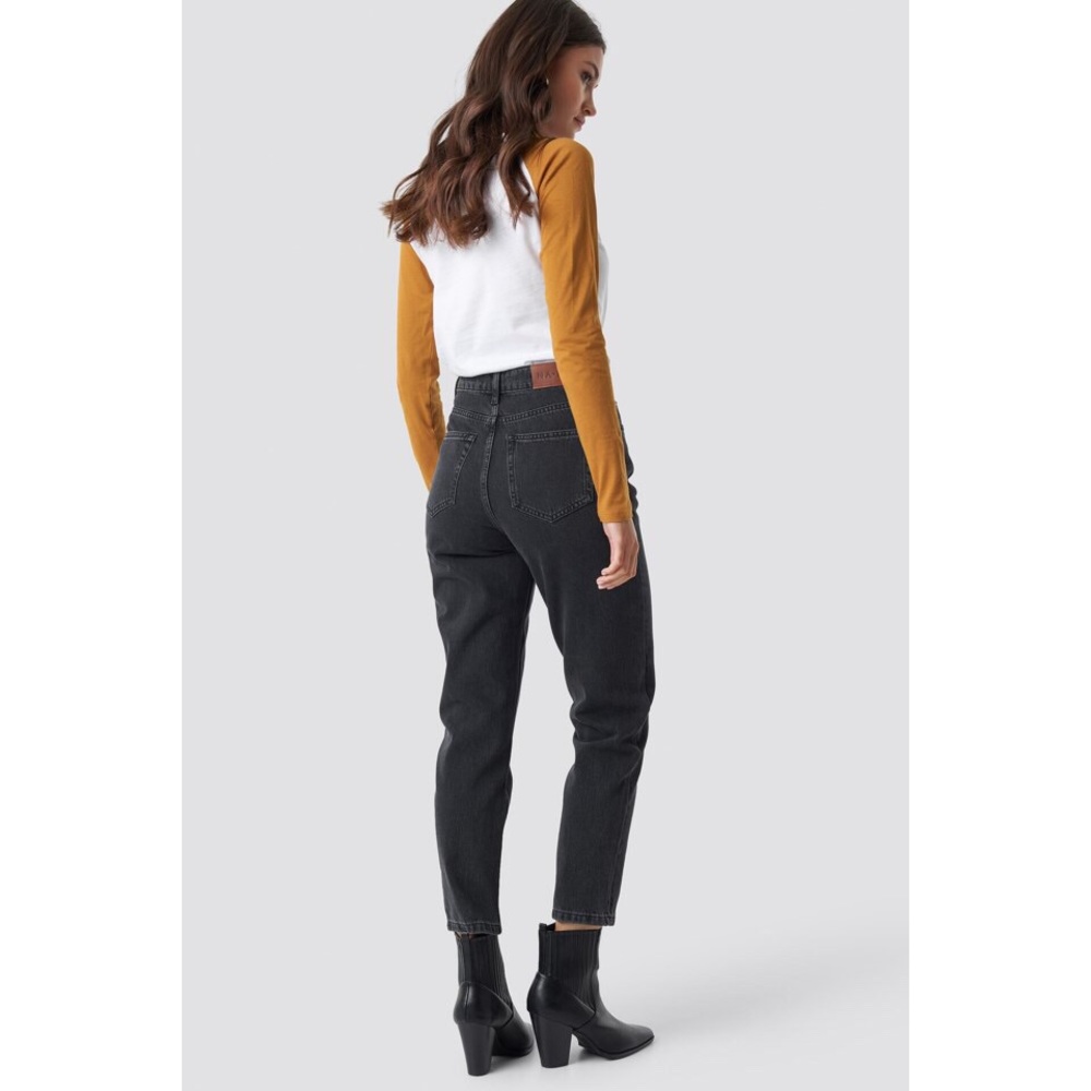 SOLD NA-KD Trend Black Mom Jeans 24W 29L $65 - Picture 5 of 8